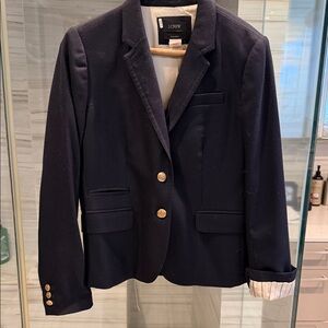 J. Crew Midnight Blue Blazer with Brass Accents